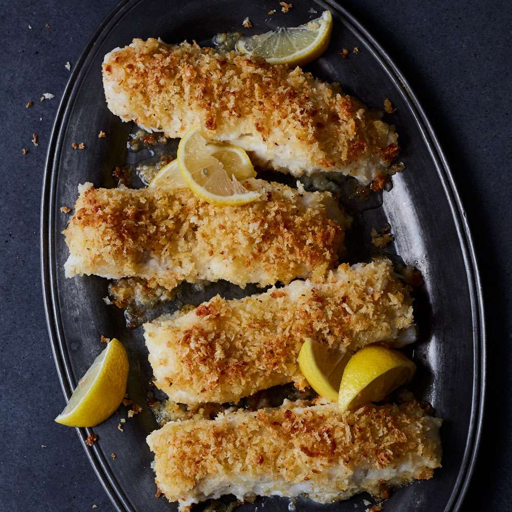 Crusted Pan-Seared Lingcod