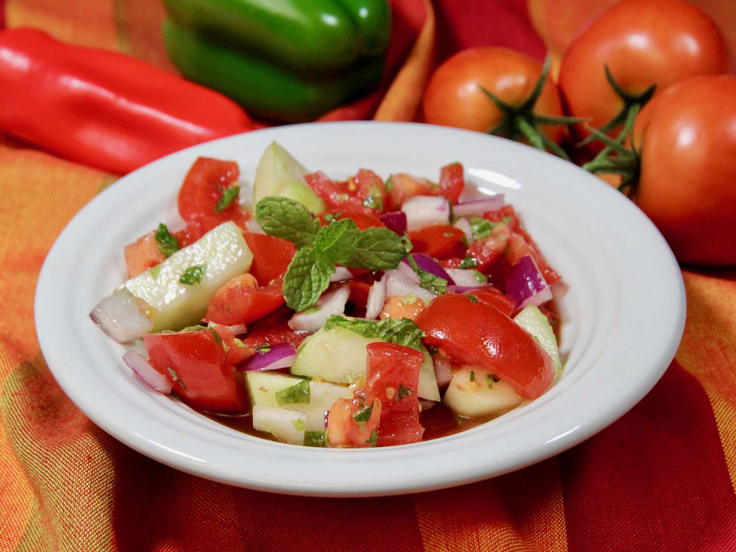 Cucumber Tomato Mint Salad