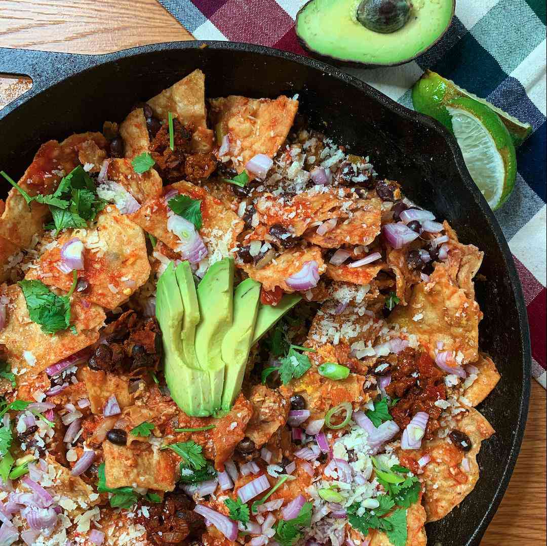 Easy Black Bean Chilaquiles