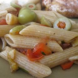 Eggplant and Pepper Rigatoni