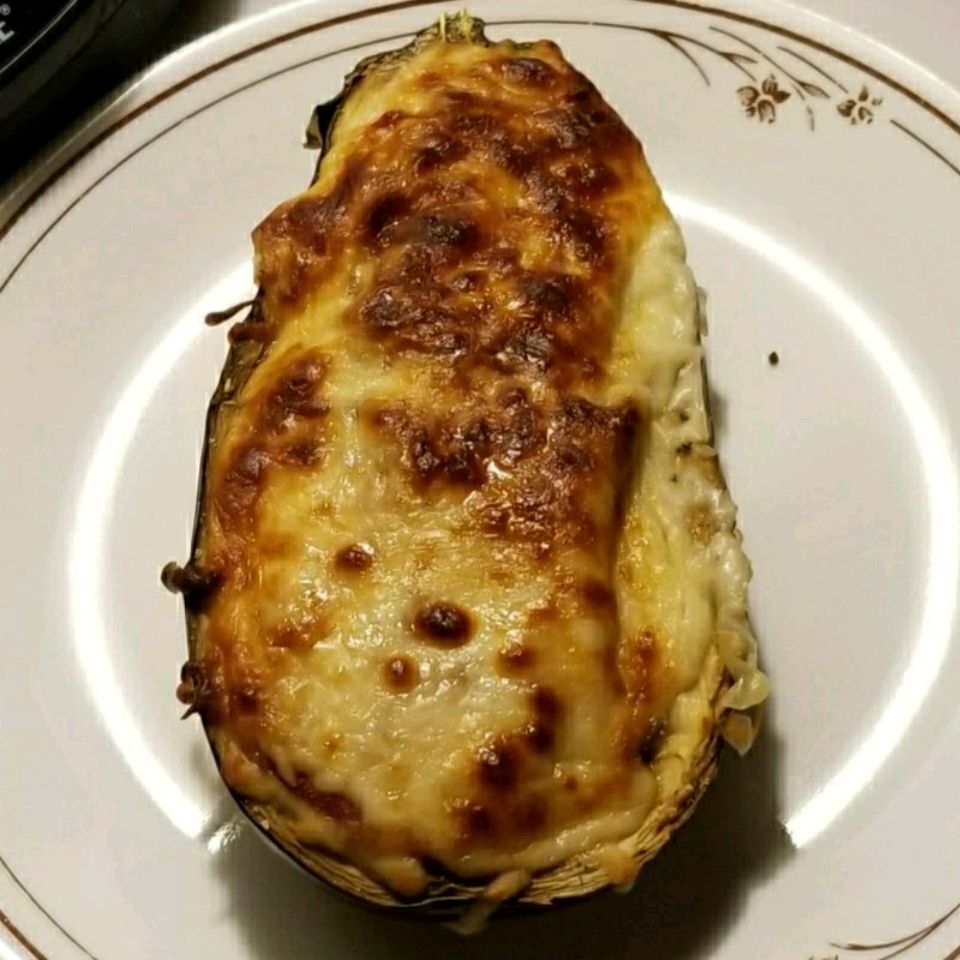Eggplant Parmesan Stuffed with Cheese