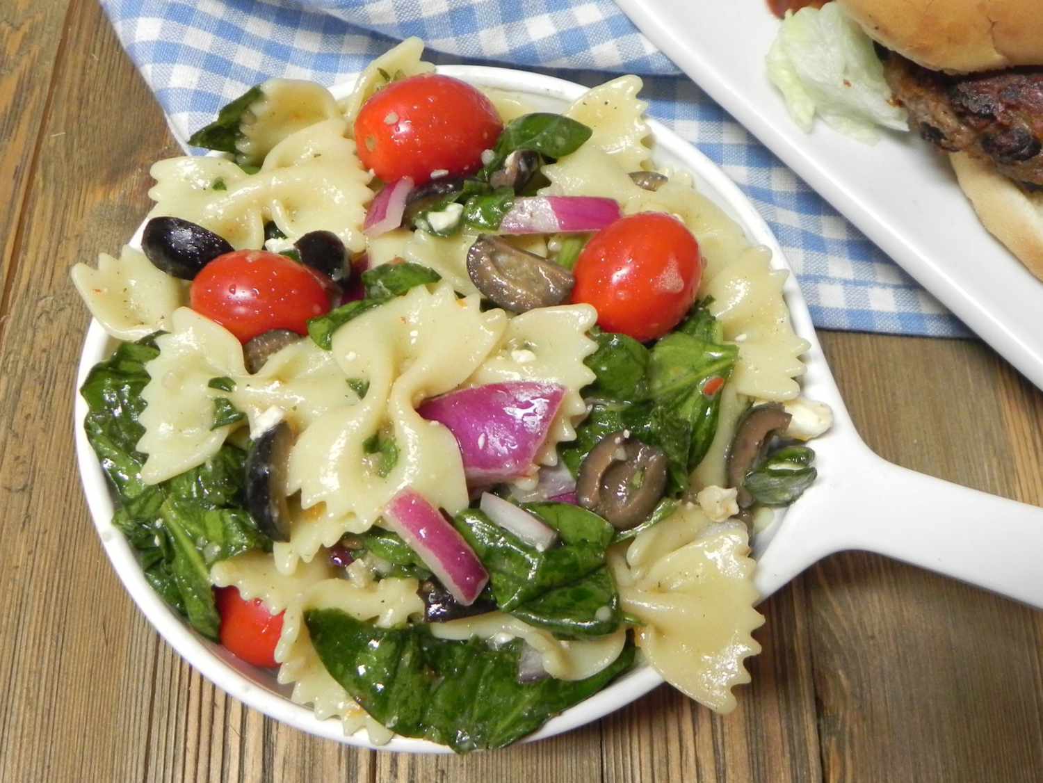 Farfalle Spinach Salad