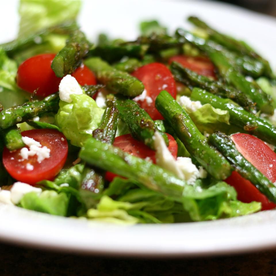 Feta and Roasted Asparagus Salad