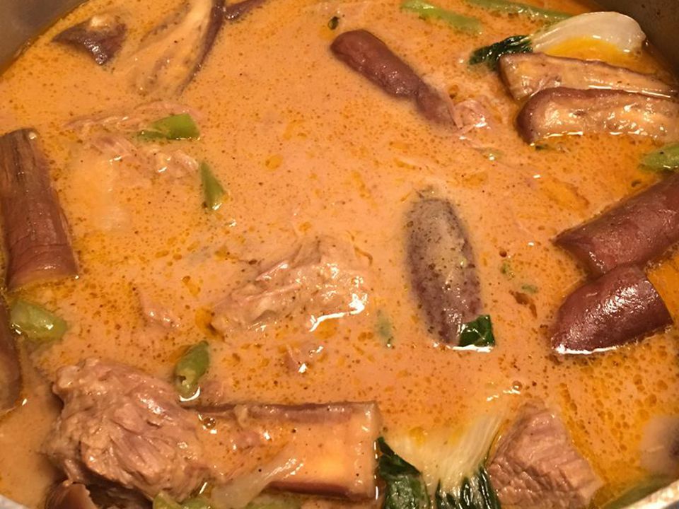 Filipino Oxtail Stew with Peanut Sauce