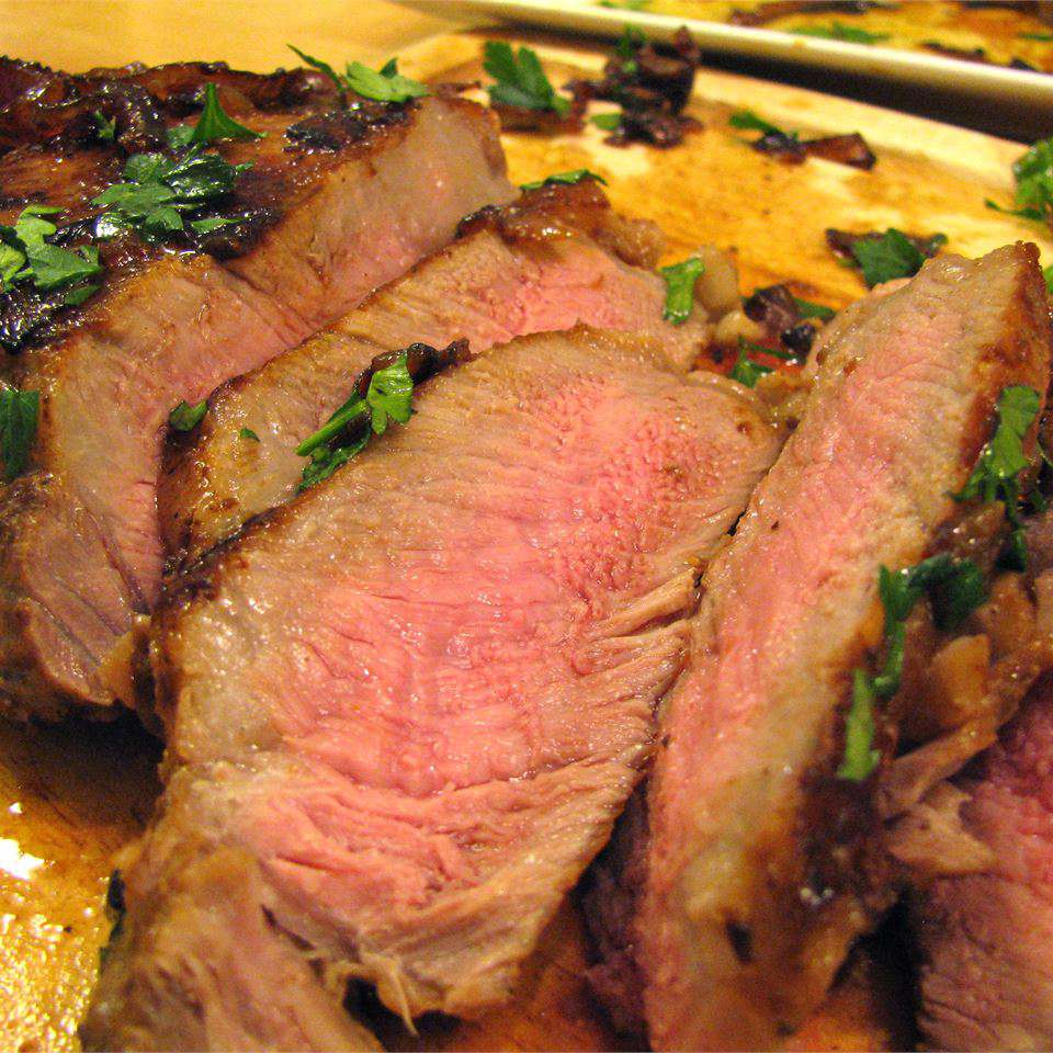 Flambéed Irish Sirloin Steaks