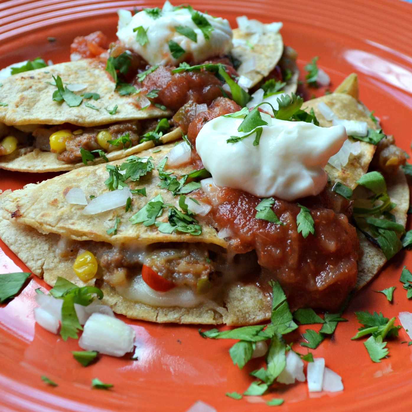 Fried Quesadillas with Roast Beef