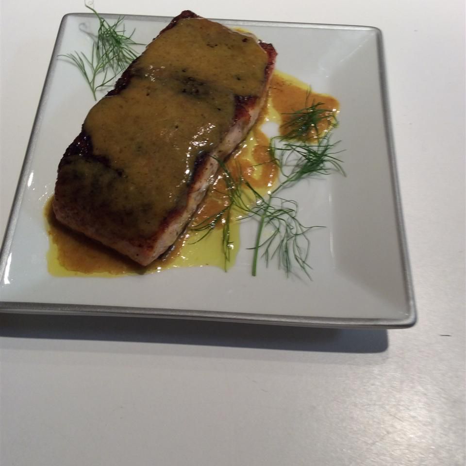 Garam Masala Salmon with Coconut Curry Sauce