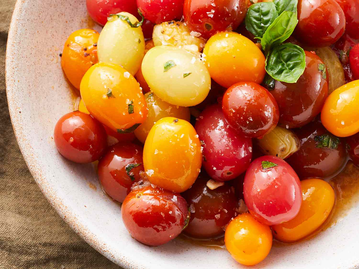 Garlic Basil Sautéed Cherry Tomatoes