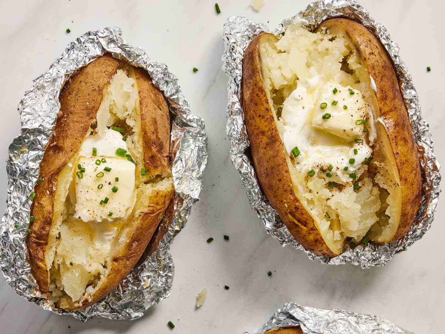 Garlic Butter Foil-Baked Potatoes