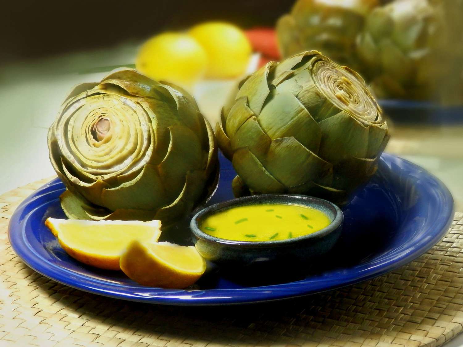 Garlic Butter Steamed Artichokes