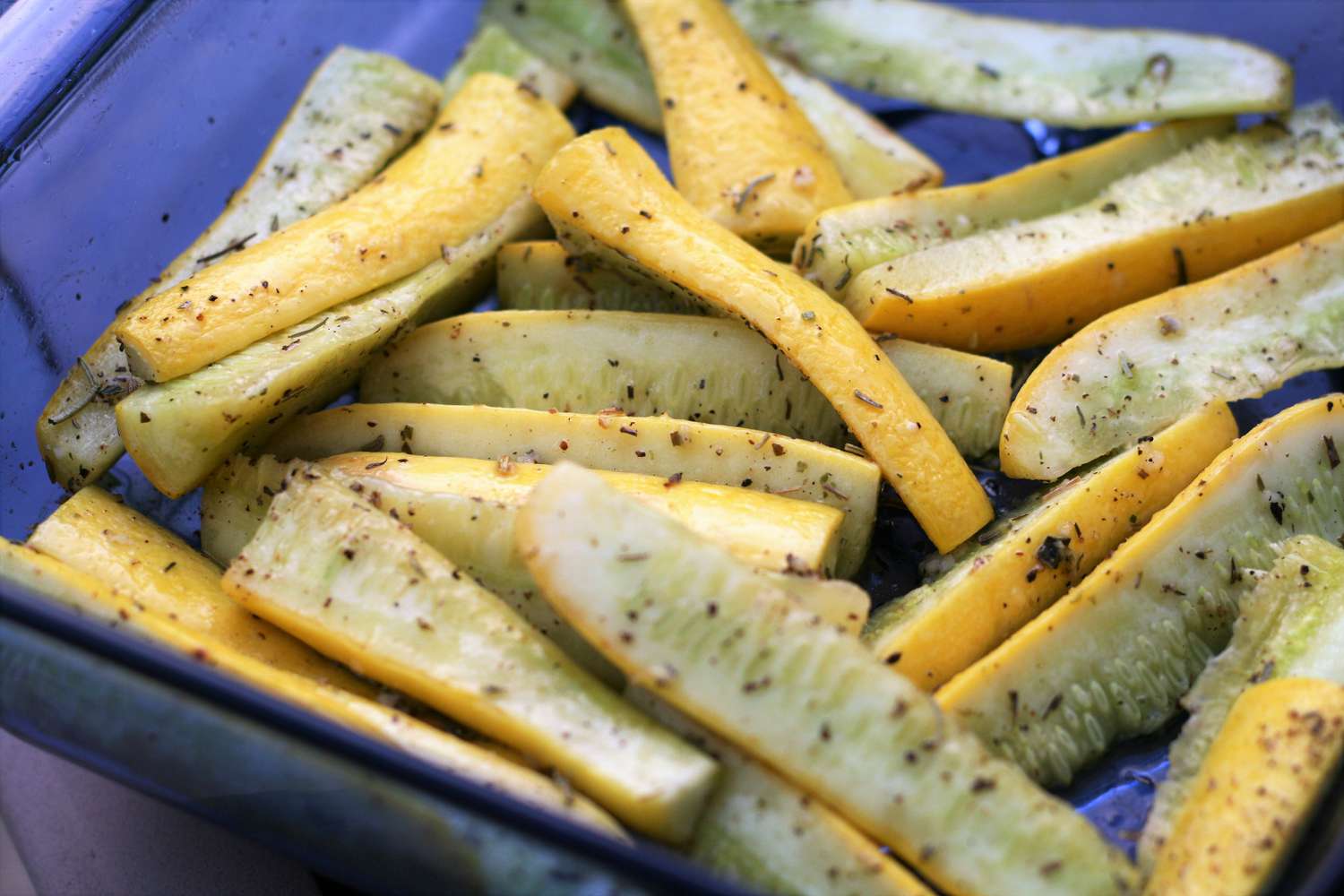 Garlic Herb Roasted Summer Squash