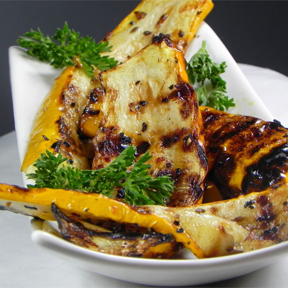 Garlic-Infused Grilled Yellow Squash