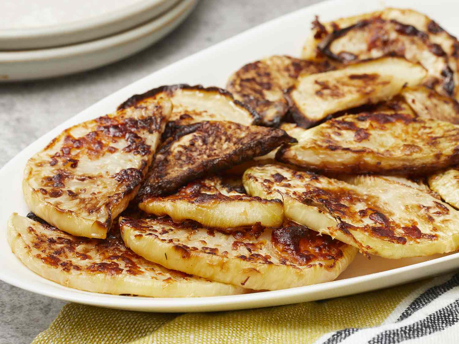 Garlic Parmesan Roasted Kohlrabi
