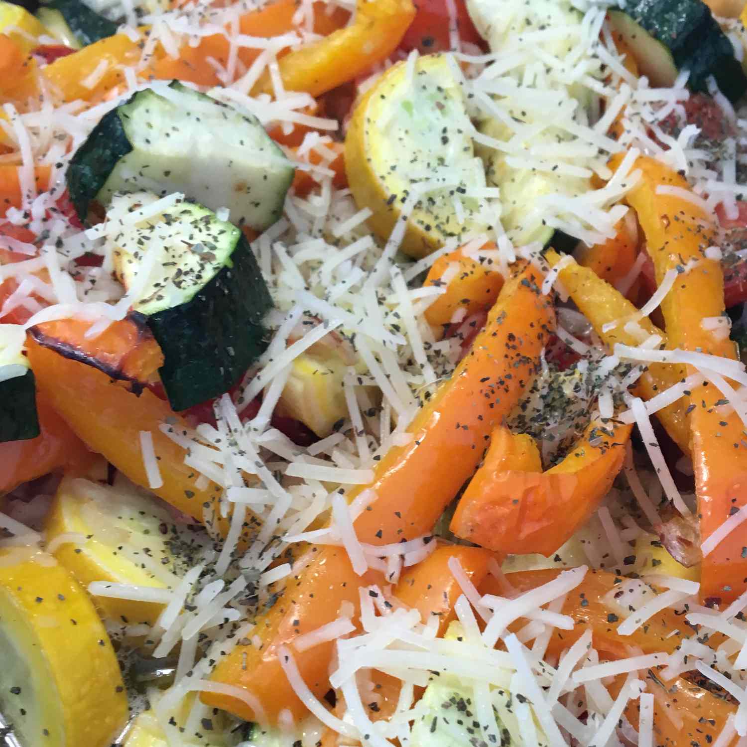 Garlic Roasted Zucchini and Tomatoes