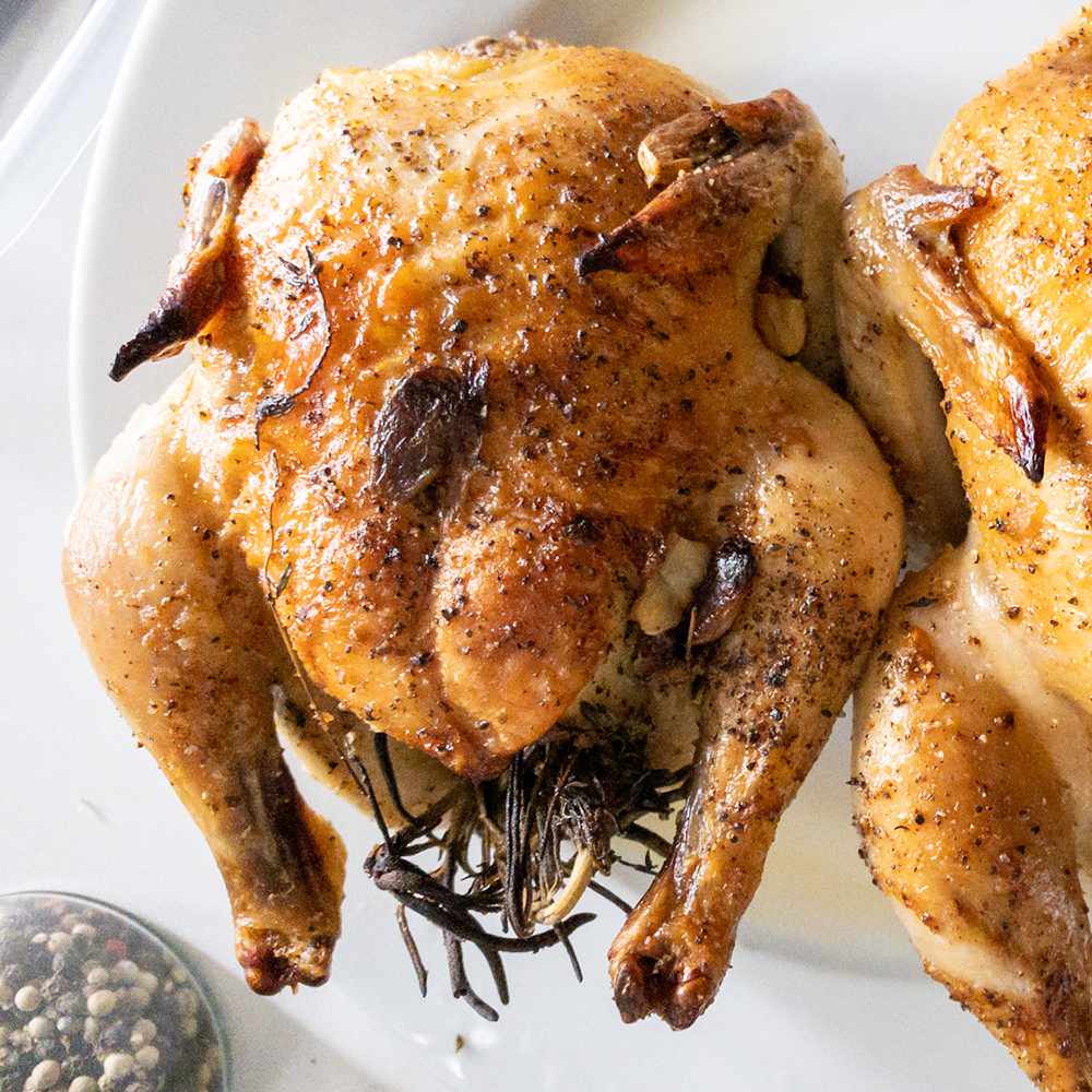 Garlic Rosemary Cornish Hens