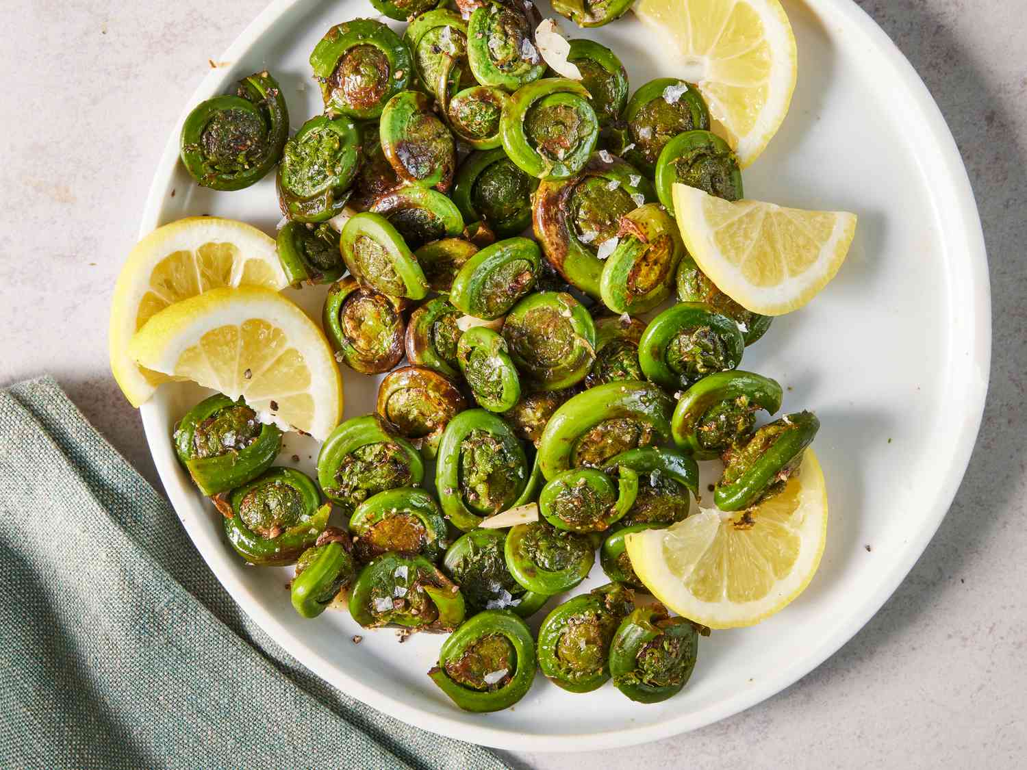 Garlic Sautéed Fiddleheads
