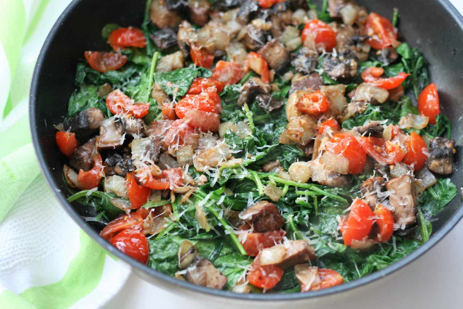Garlic Sautéed Spinach and Mushrooms