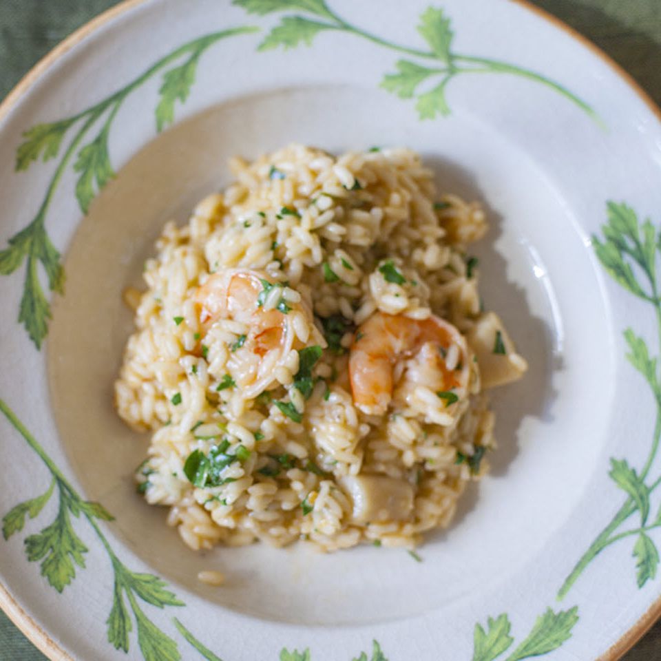Garlic Shrimp and Scallop Risotto