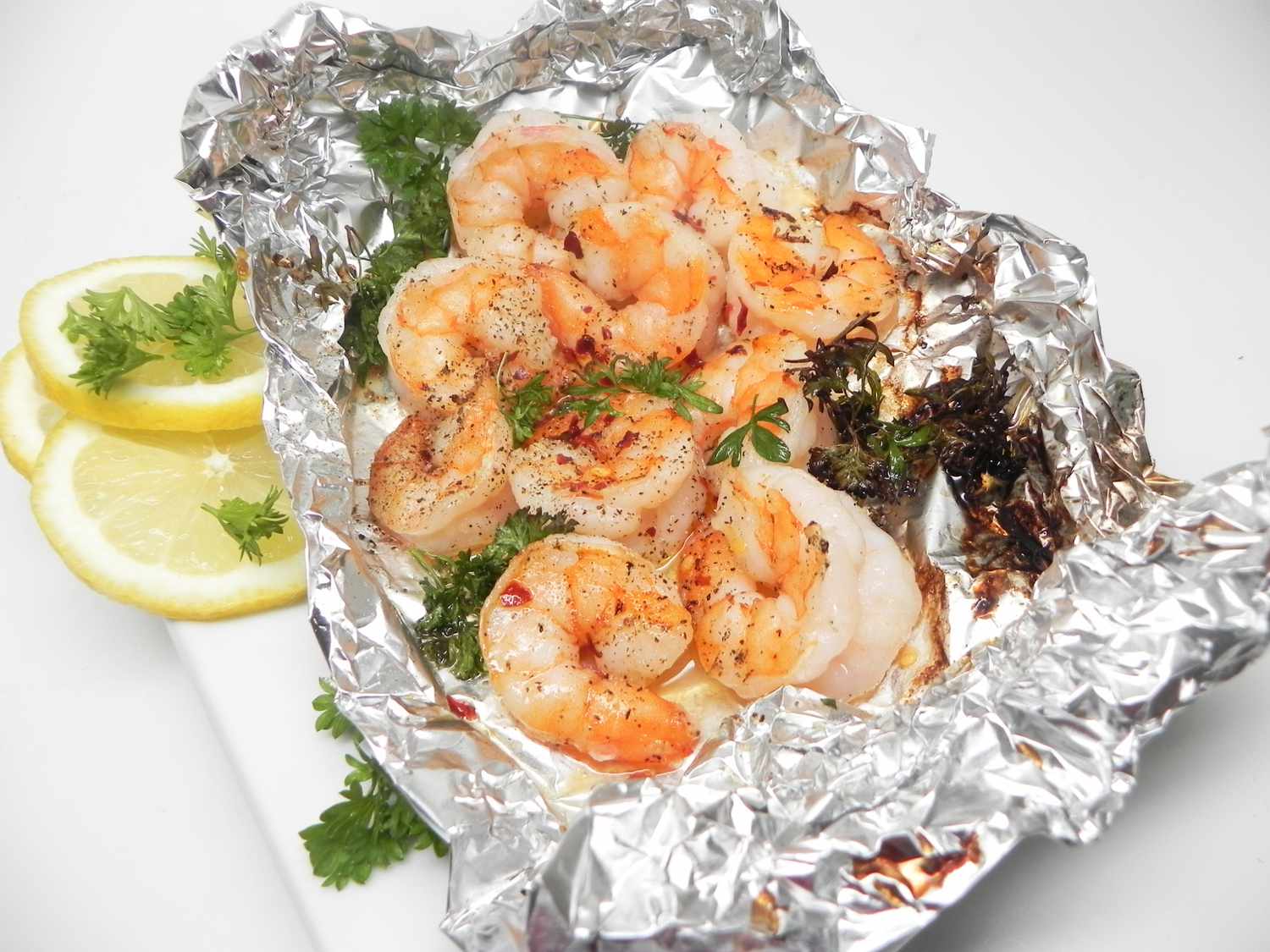 Garlic Shrimp Foil Packets