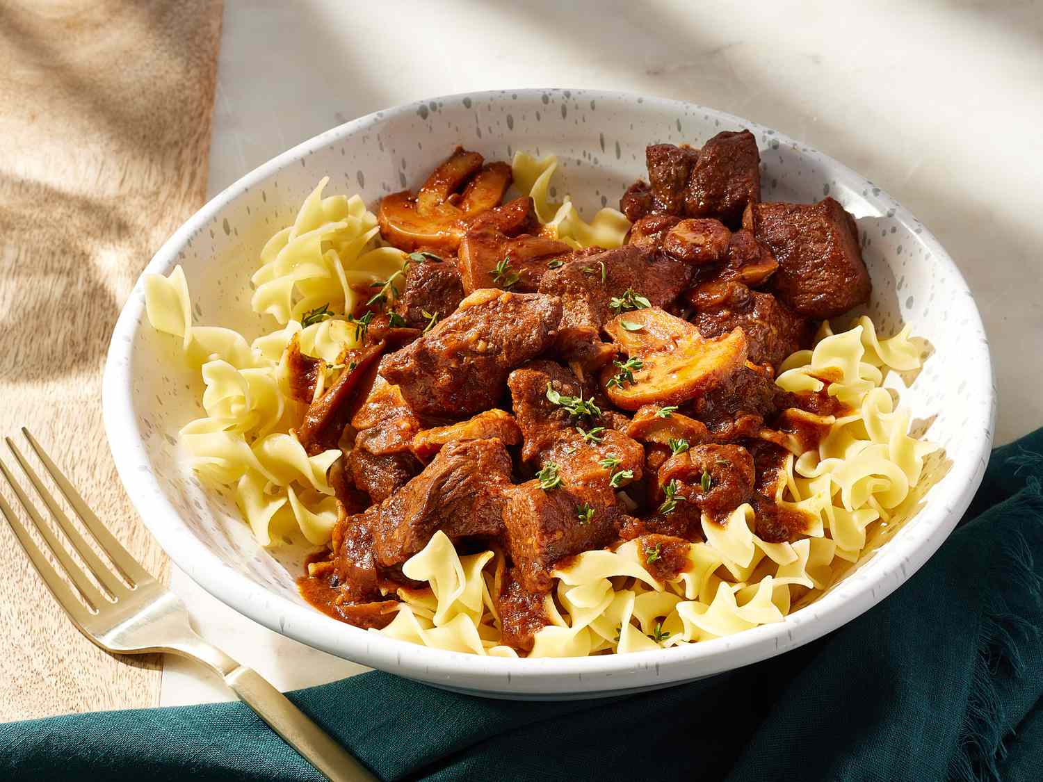 Garlic Sirloin Tips with Mushrooms