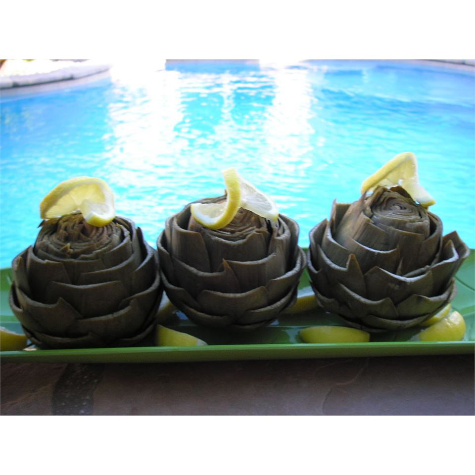 Garlic Steamed Artichokes