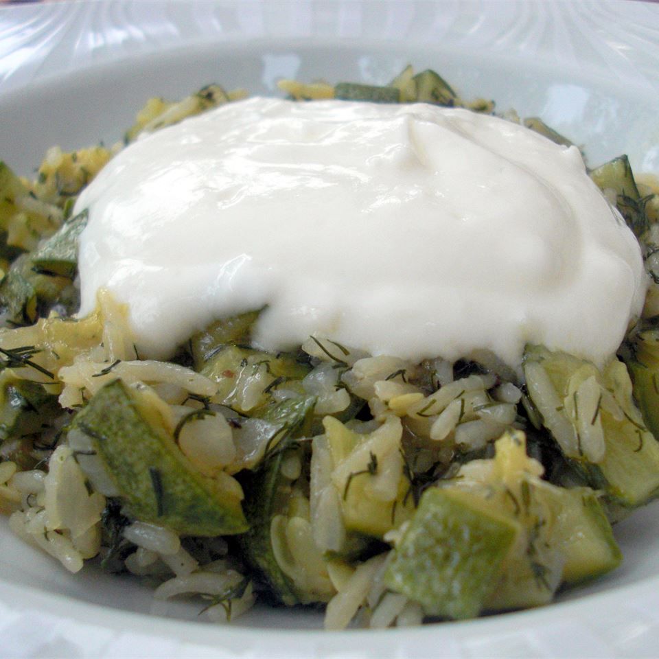 Garlic Yogurt Zucchini with Dill