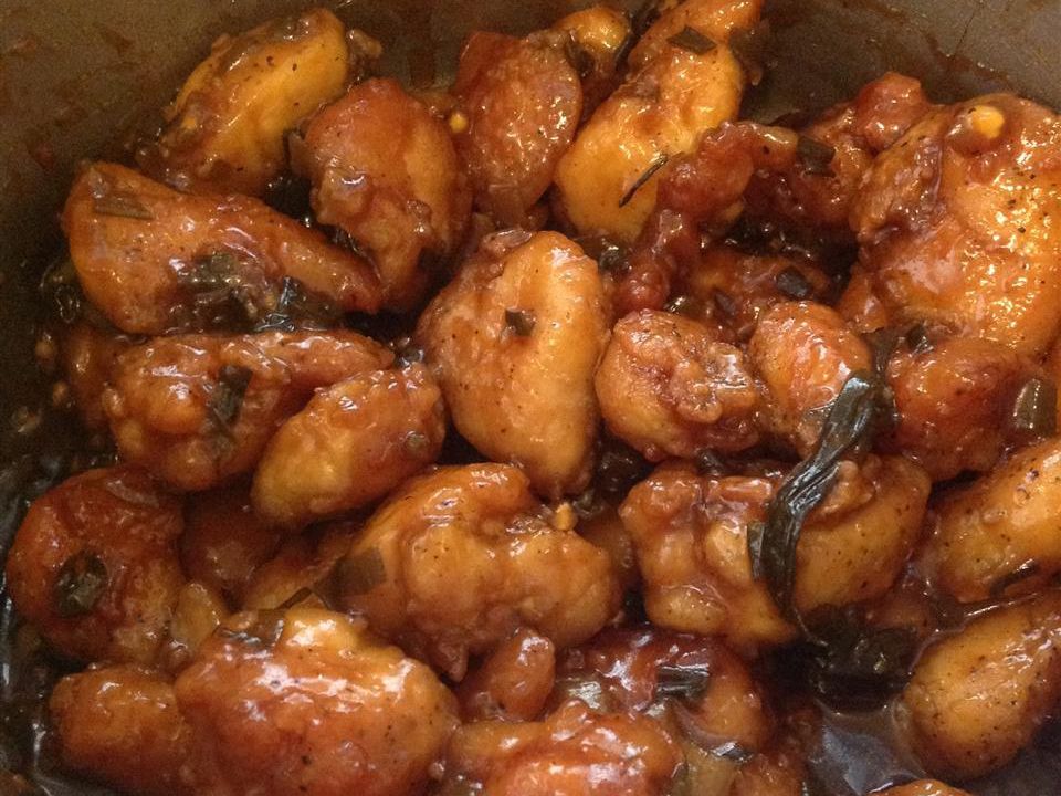 General Tso's Chicken with Banana Sauce