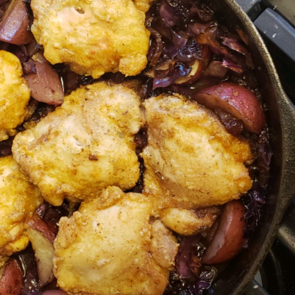 German Chicken with Red Cabbage