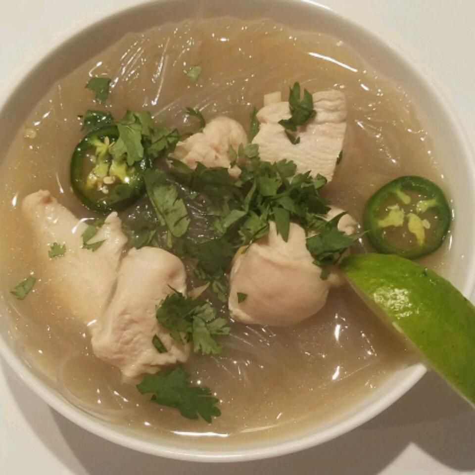 Ginger and Lemongrass Glass Noodle Soup