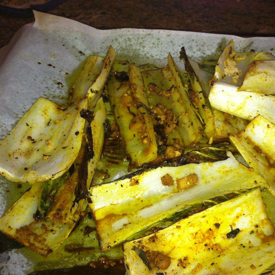 Ginger Curry Roasted Bok Choy with Tofu