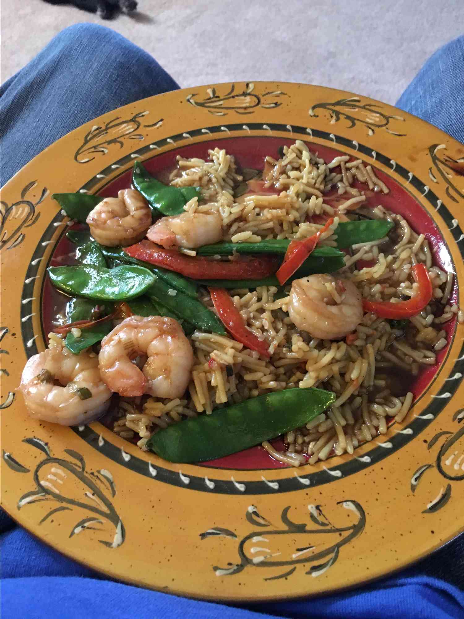 Ginger Shrimp with Snow Peas
