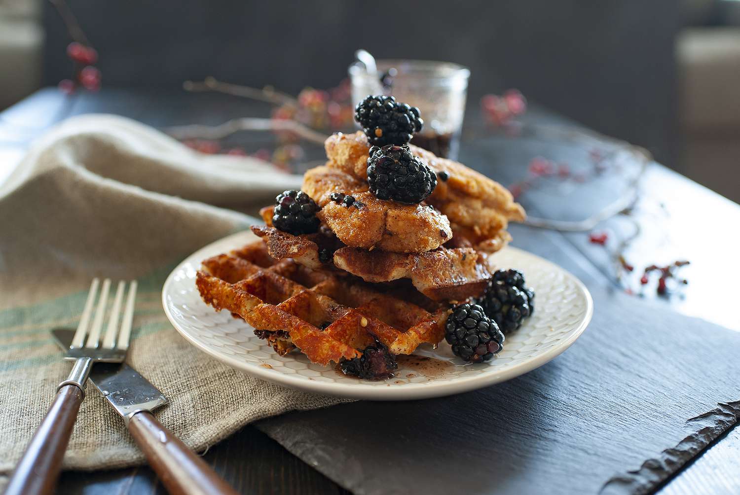 Gluten-Free Spicy Chicken and Cheddar Waffles