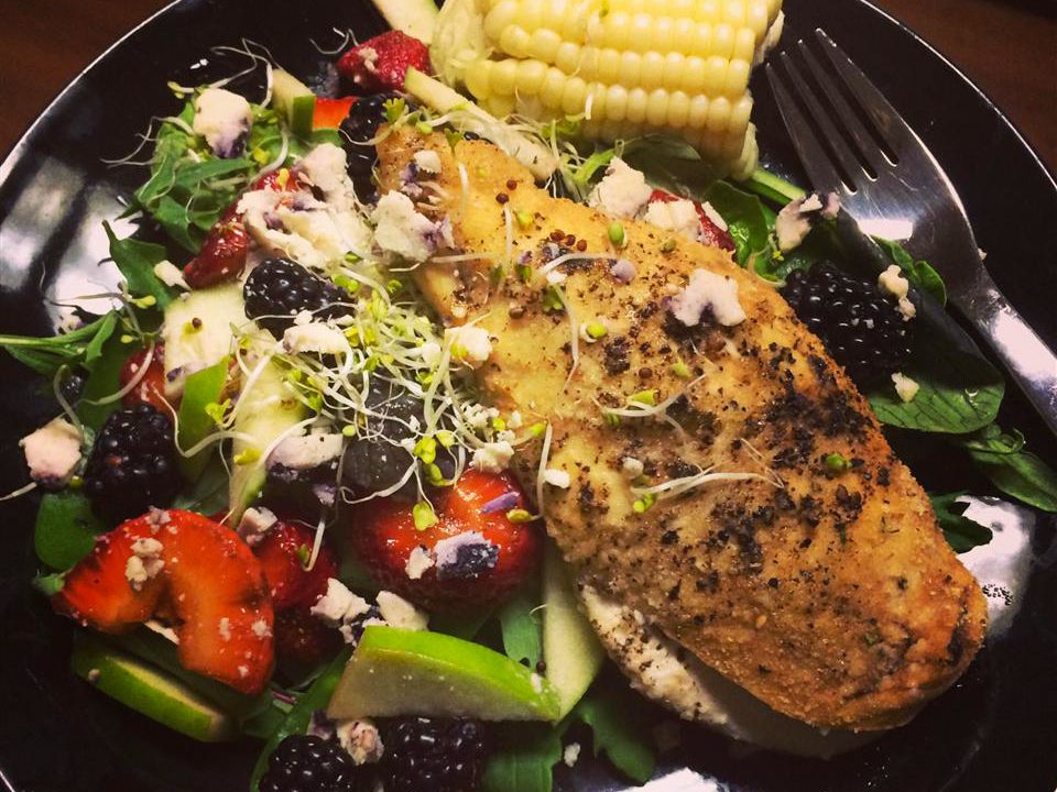 Goat Cheese and Balsamic Stuffed Chicken Breasts