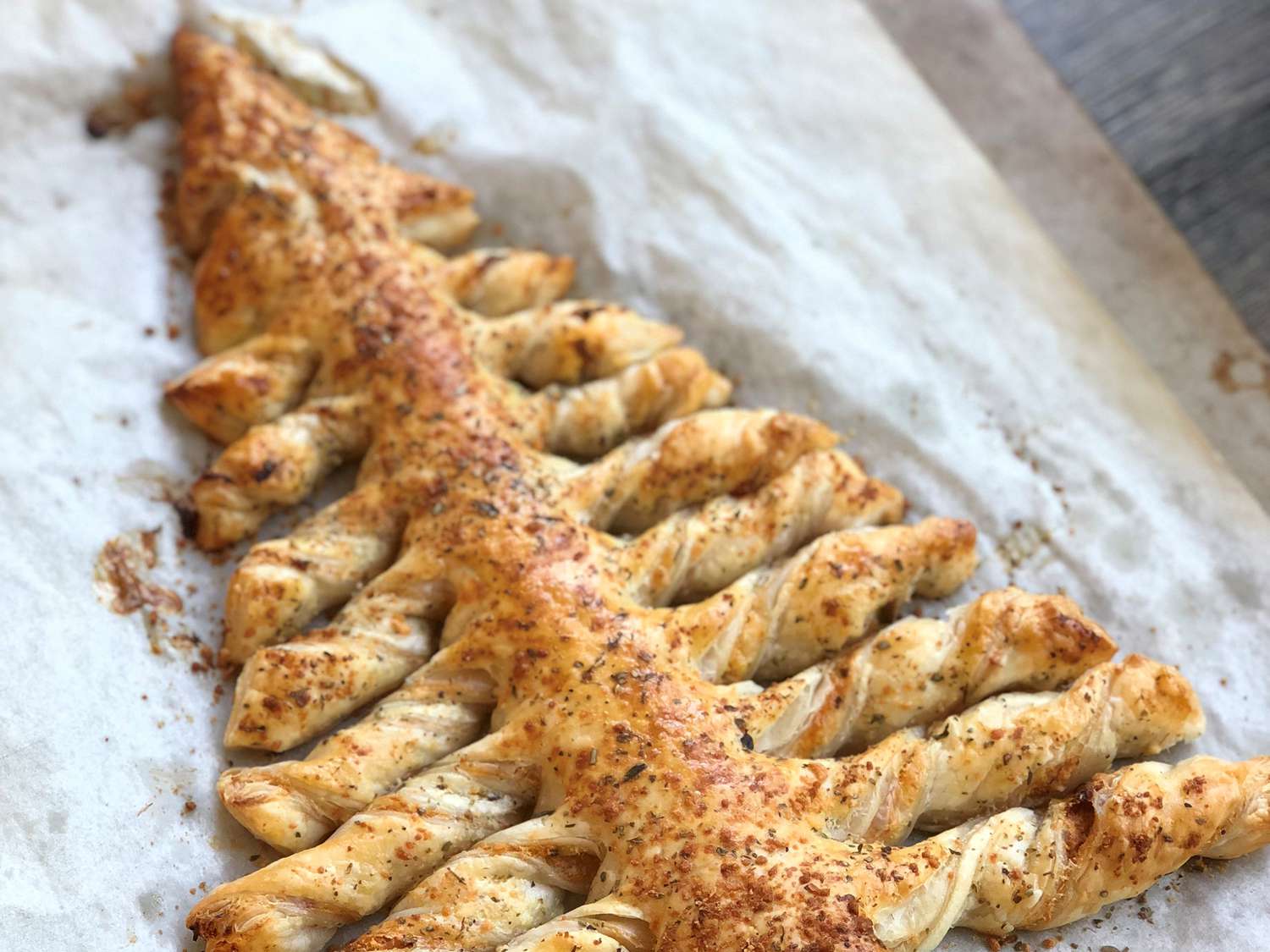 Goat Cheese and Pesto Puff Pastry Tree