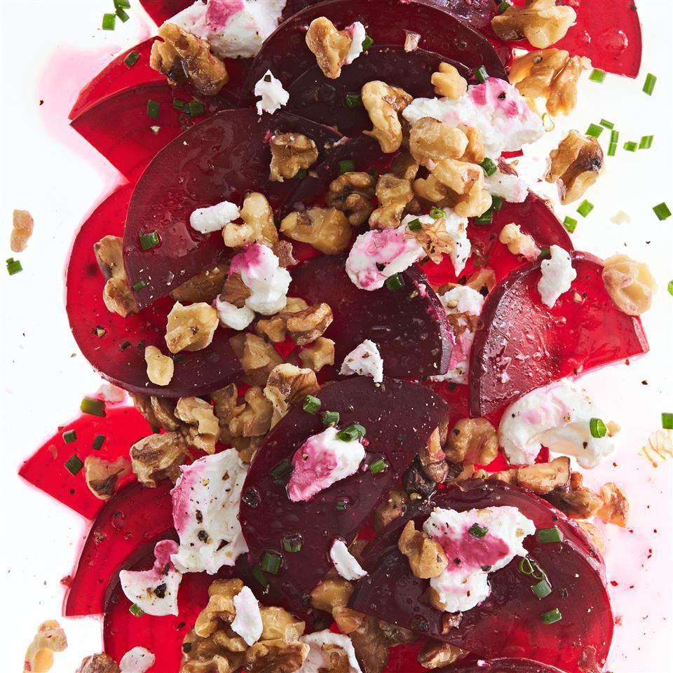 Goat Cheese and Roasted Beet Salad with Walnuts