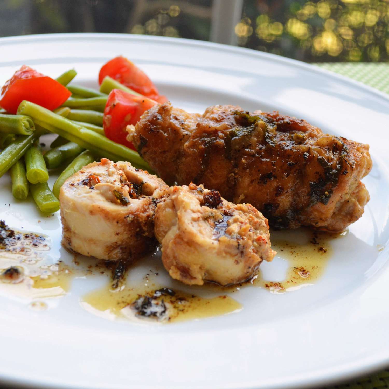 Goat Cheese and Sun-Dried Tomato Stuffed Chicken Thighs