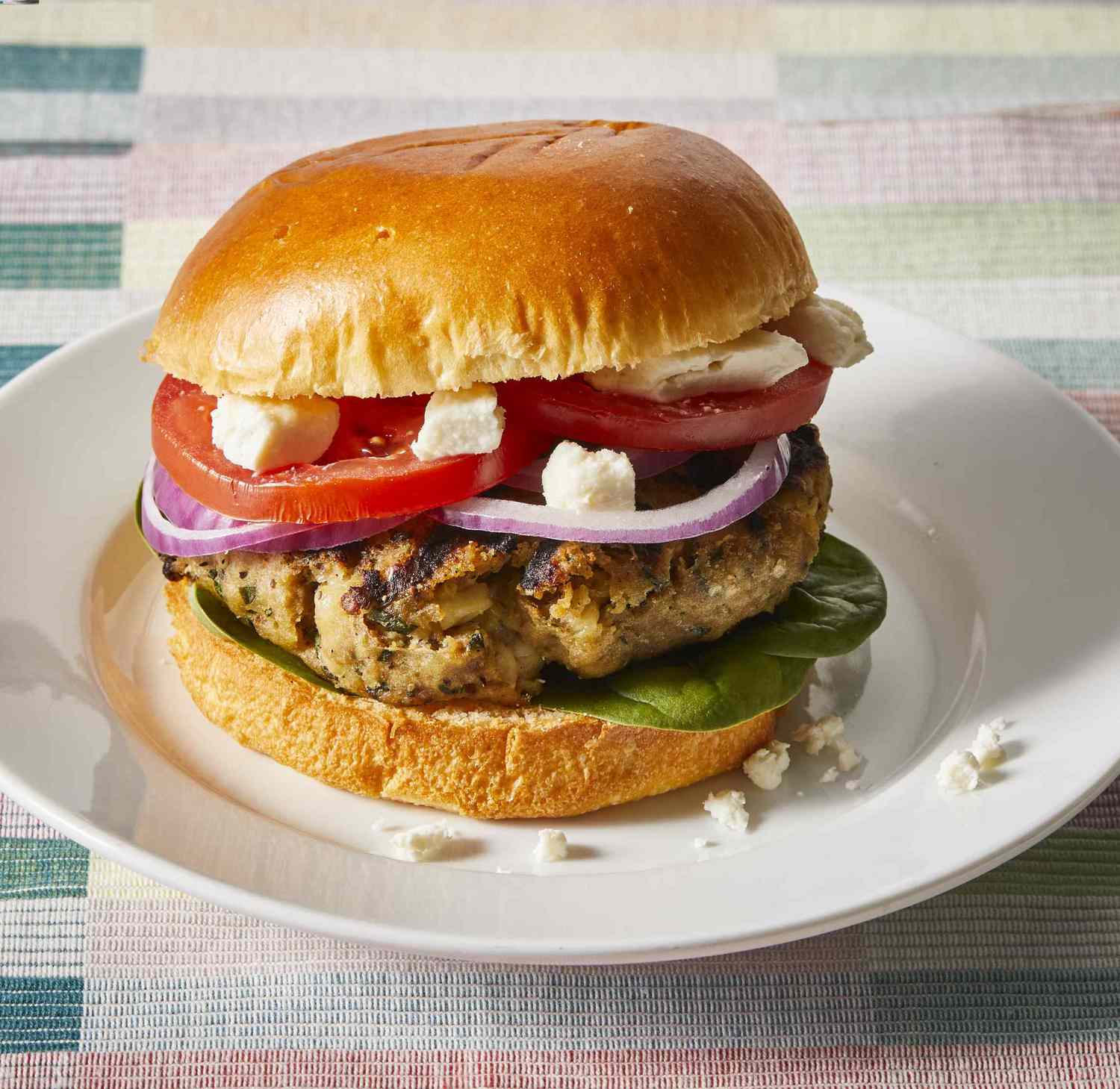 Greek Feta Turkey Burgers