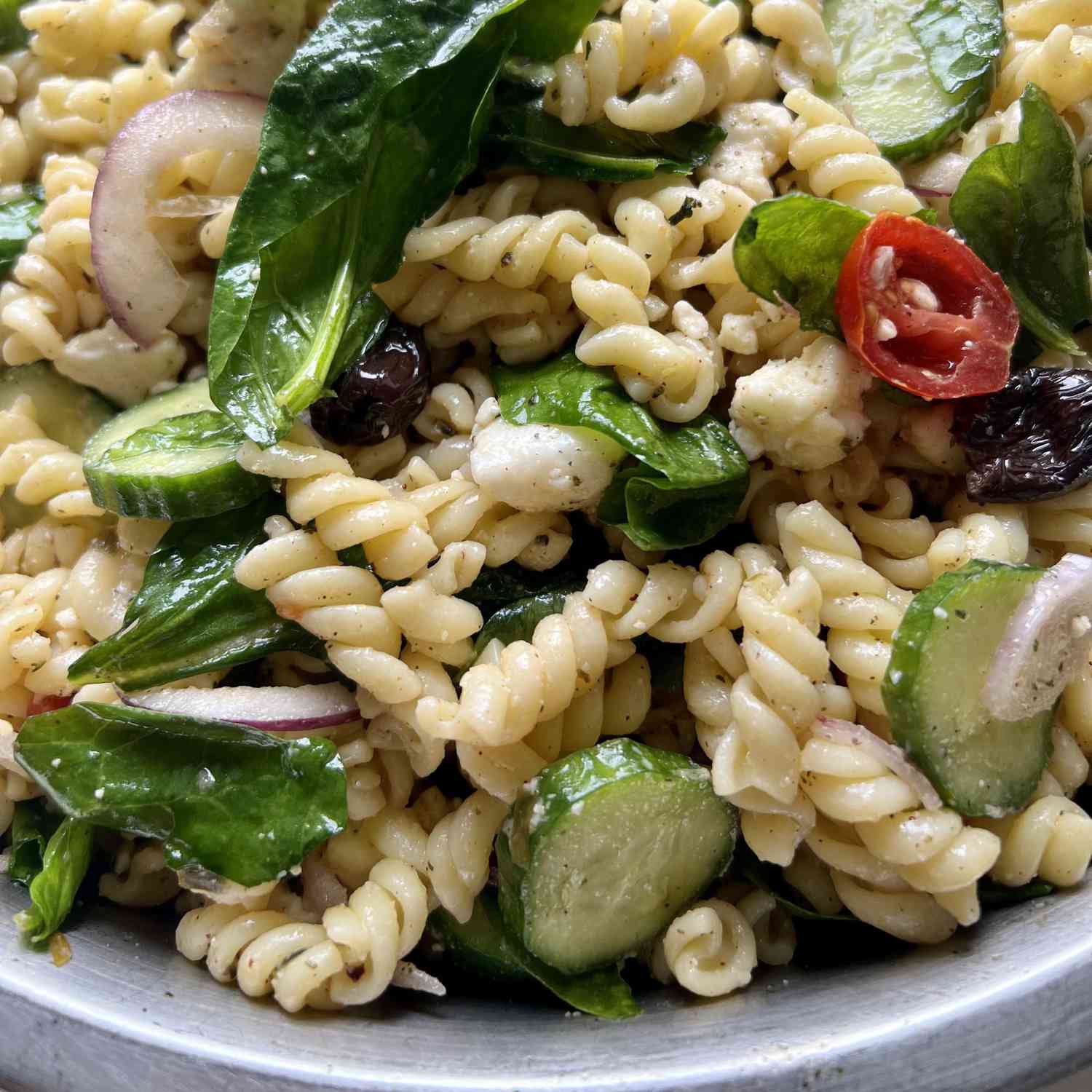 Greek Gemelli Pasta Salad