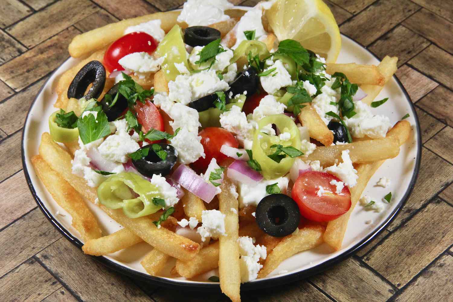 Greek-Inspired Loaded Fries
