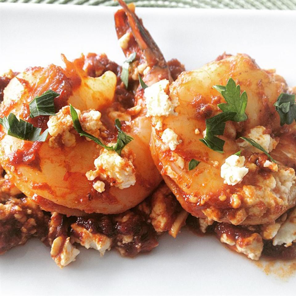 Greek Prawn Saganaki with Feta
