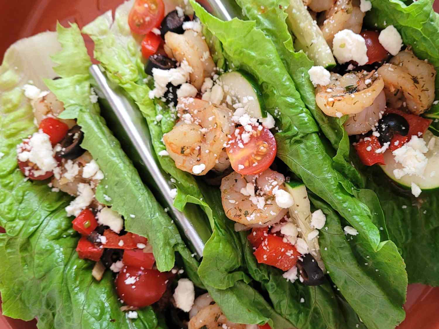 Greek Shrimp Lettuce Wraps