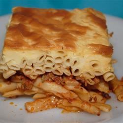 Greek-style Beef Pastitsio with Cream Sauce