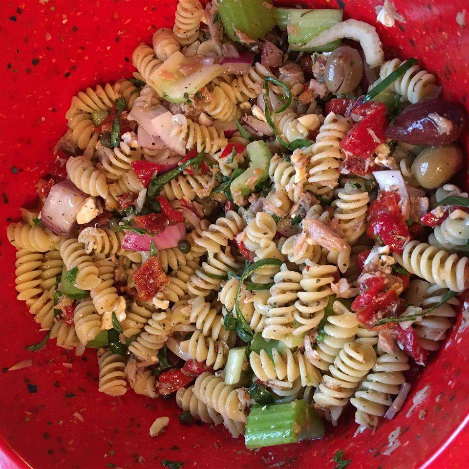 Greek Tuna Pasta Salad