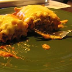Grilled Chicken Portobello Lasagna Rolls