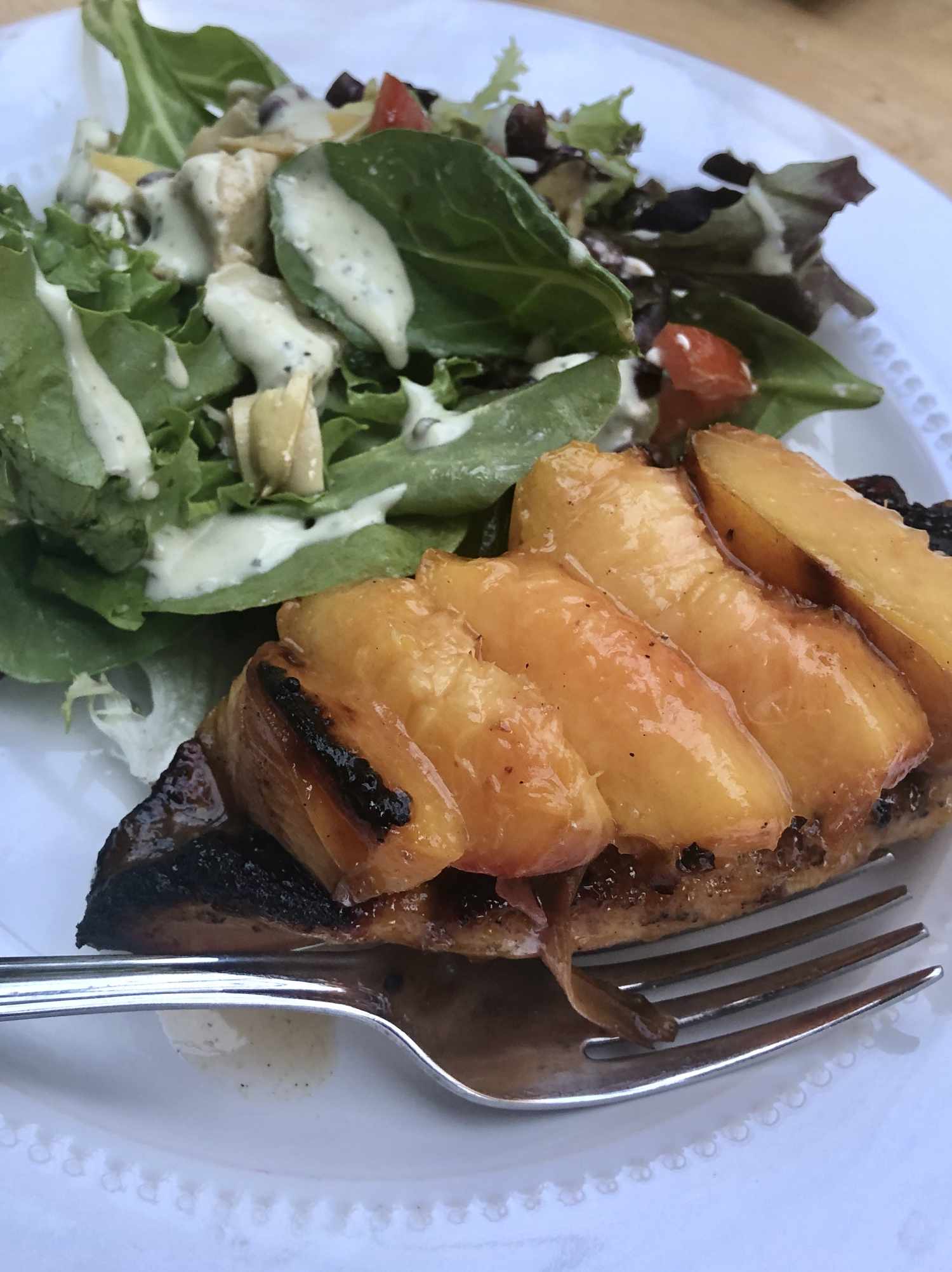 Grilled Chicken with Peach Glaze