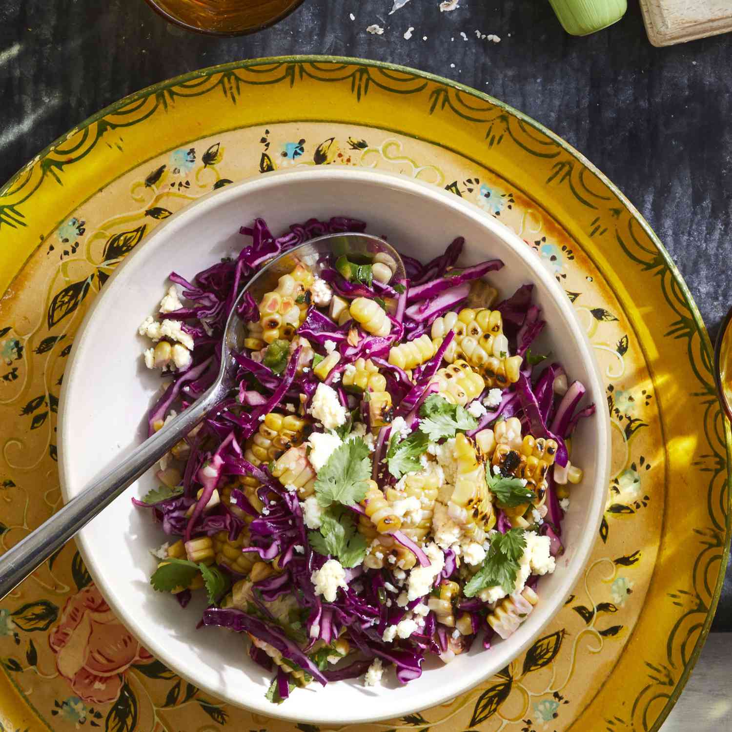 Grilled Corn and Cabbage Slaw