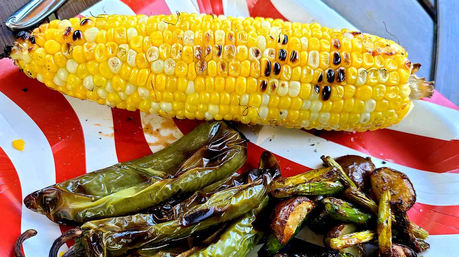 Grilled Corn with Parmesan and Chili Powder