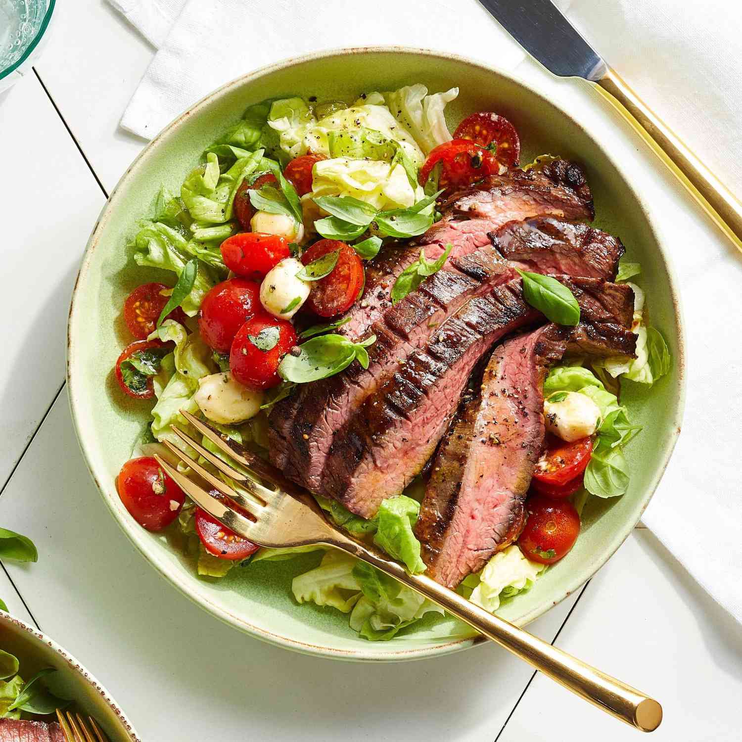 Grilled Flank Steak with Caprese Salad