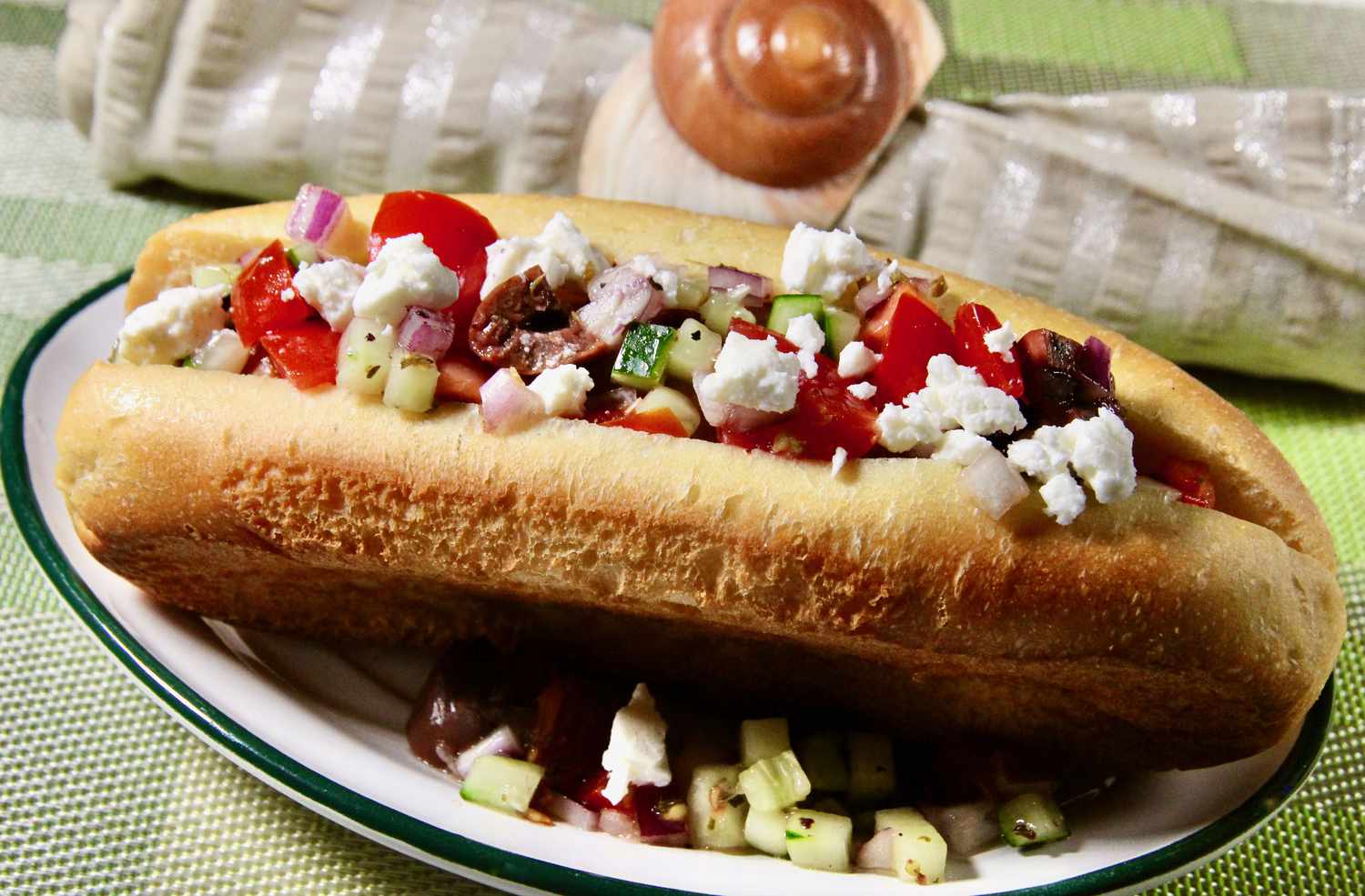 Grilled Greek Turkey Sausages