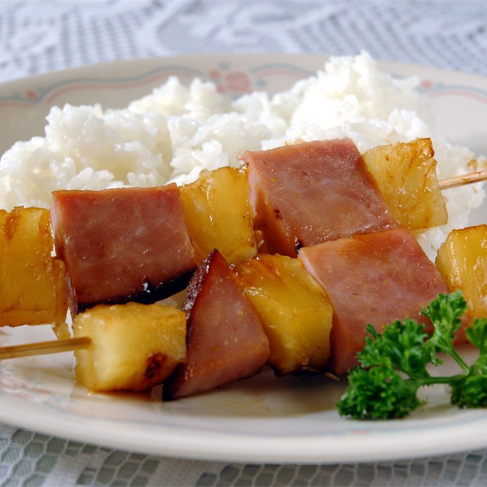 Grilled Ham and Pineapple Skewers